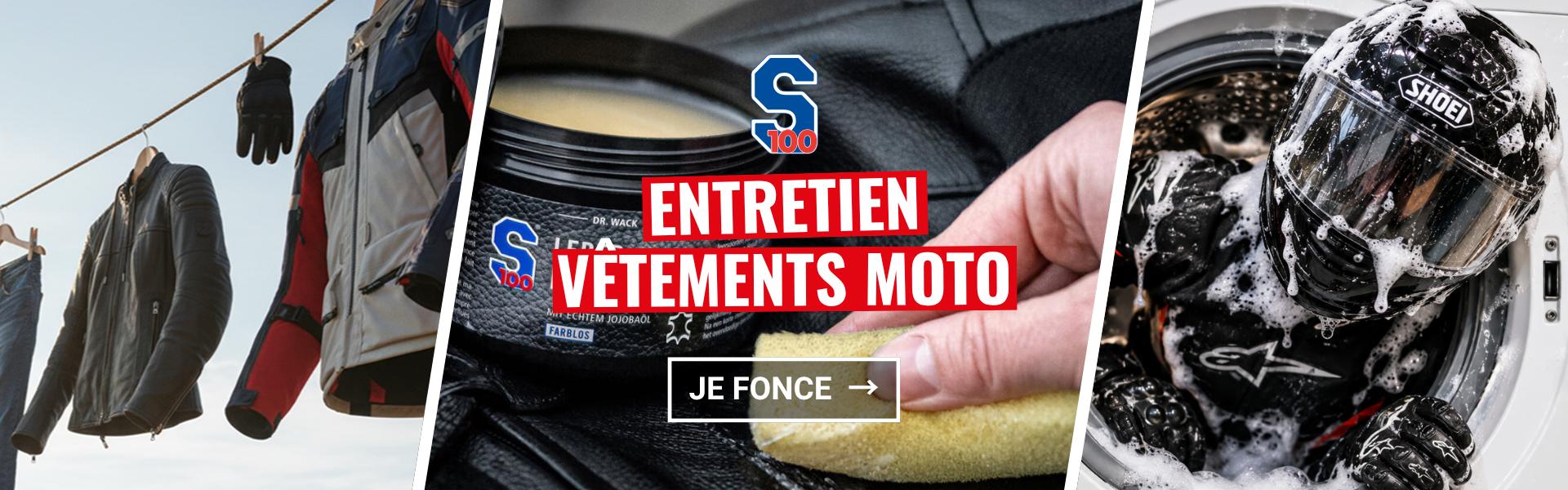 Entretien vêtements moto